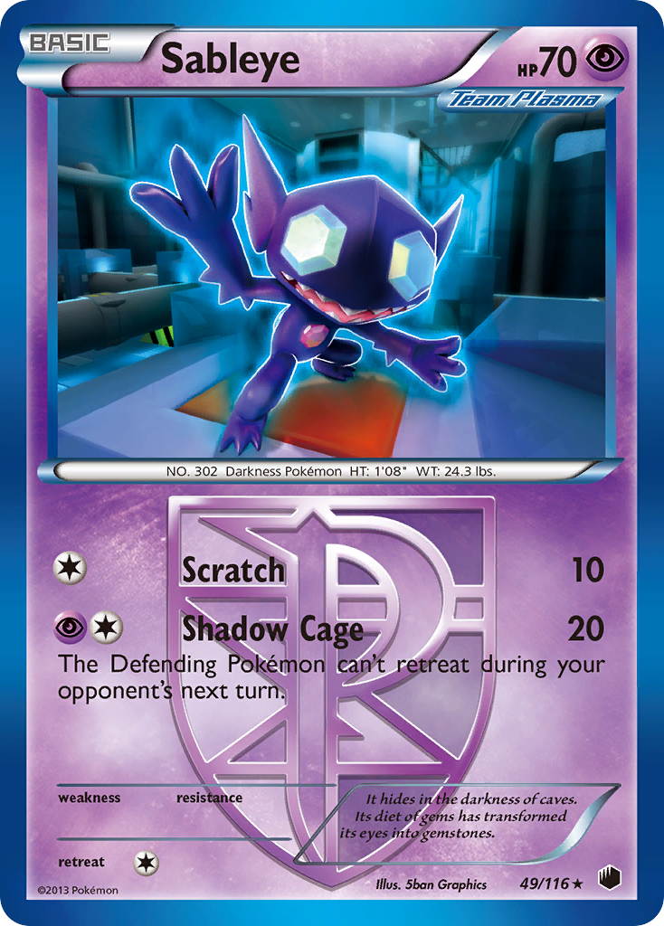 Sableye (49/116) [Black & White: Plasma Freeze] | Card Citadel