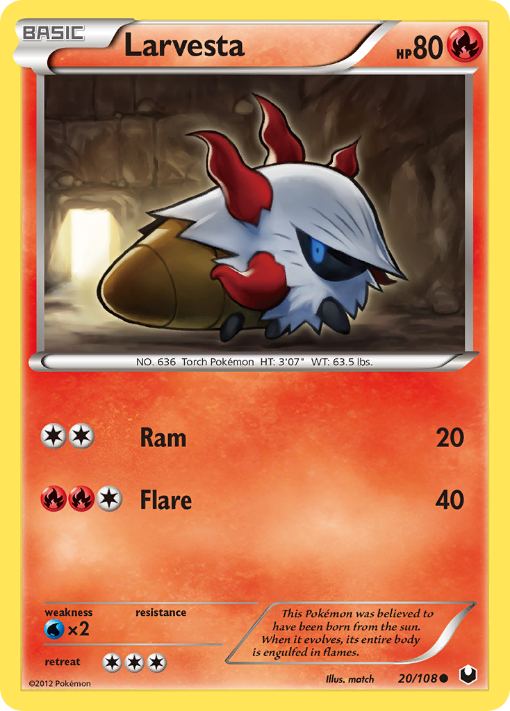 Larvesta (20/108) [Black & White: Dark Explorers] | Card Citadel