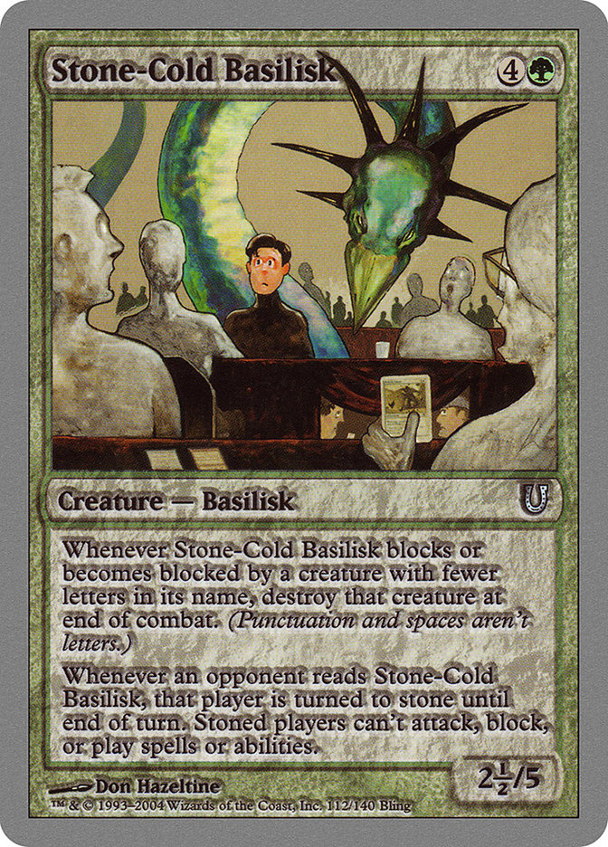 Stone-Cold Basilisk [Unhinged] | Card Citadel