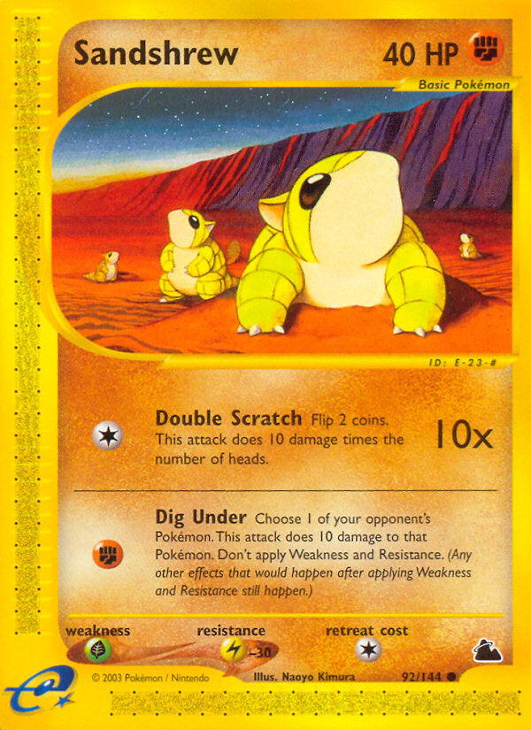 Sandshrew (92/144) [Skyridge] | Card Citadel