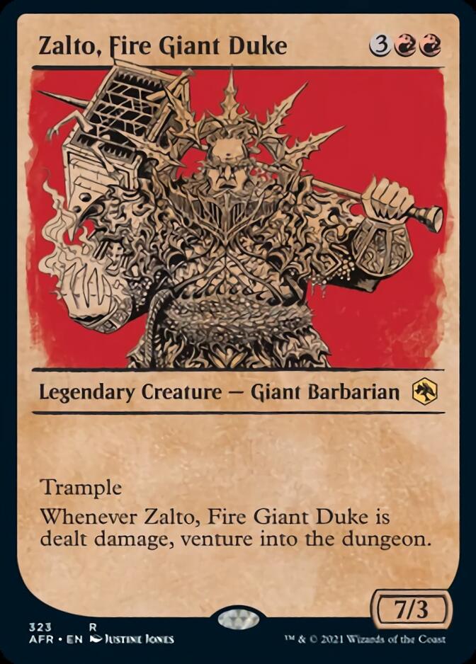 Zalto, Fire Giant Duke (Showcase) [Dungeons & Dragons: Adventures in the Forgotten Realms] | Card Citadel