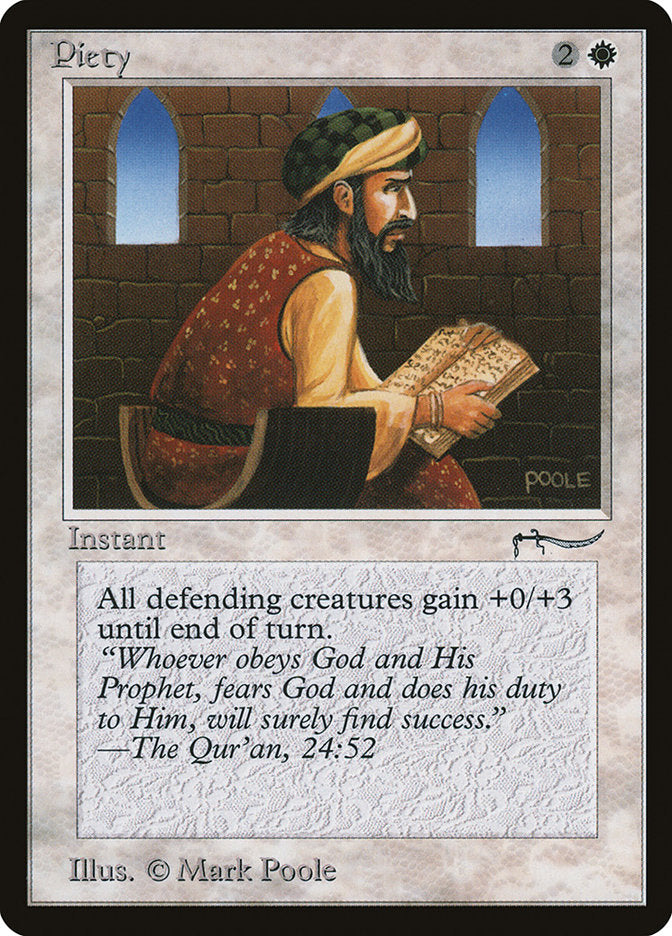 Piety (Dark Mana Cost) [Arabian Nights] | Card Citadel