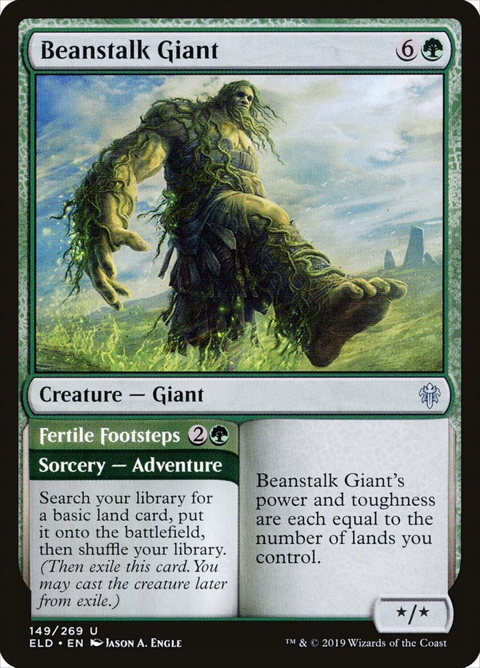 Beanstalk Giant // Fertile Footsteps [Throne of Eldraine] | Card Citadel