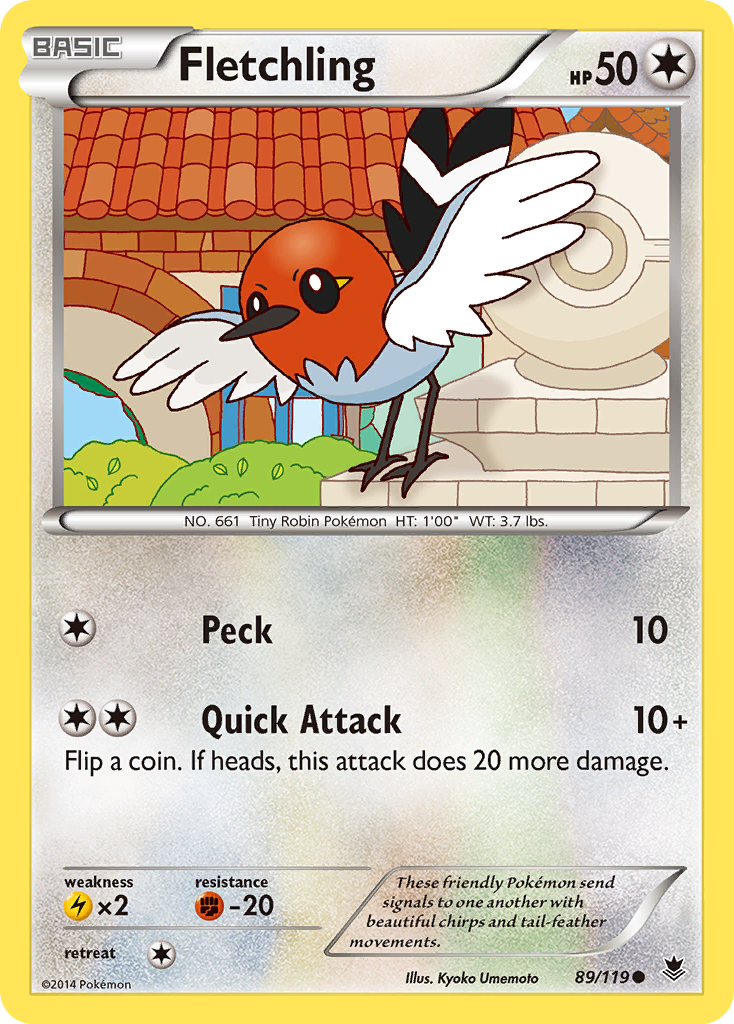 Fletchling (89/119) [XY: Phantom Forces] | Card Citadel