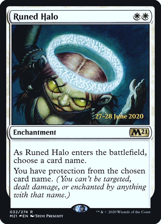 Runed Halo  [Core Set 2021 Prerelease Promos] | Card Citadel