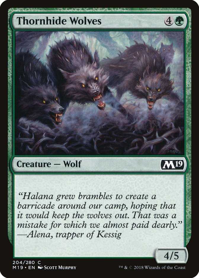 Thornhide Wolves [Core Set 2019] | Card Citadel