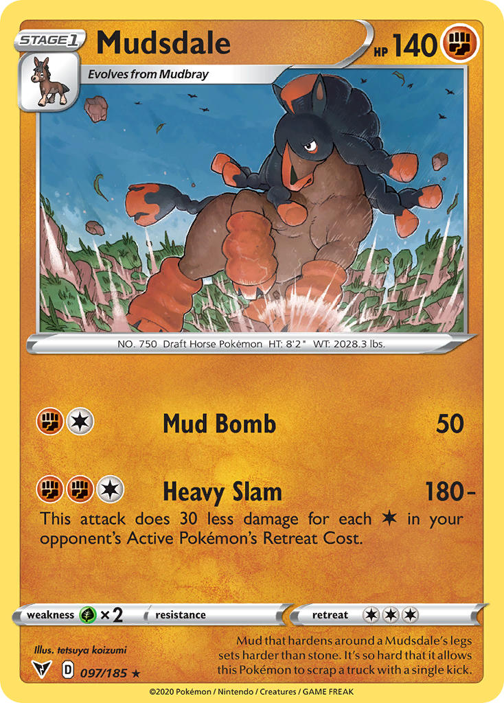 Mudsdale (097/185) [Sword & Shield: Vivid Voltage] | Card Citadel