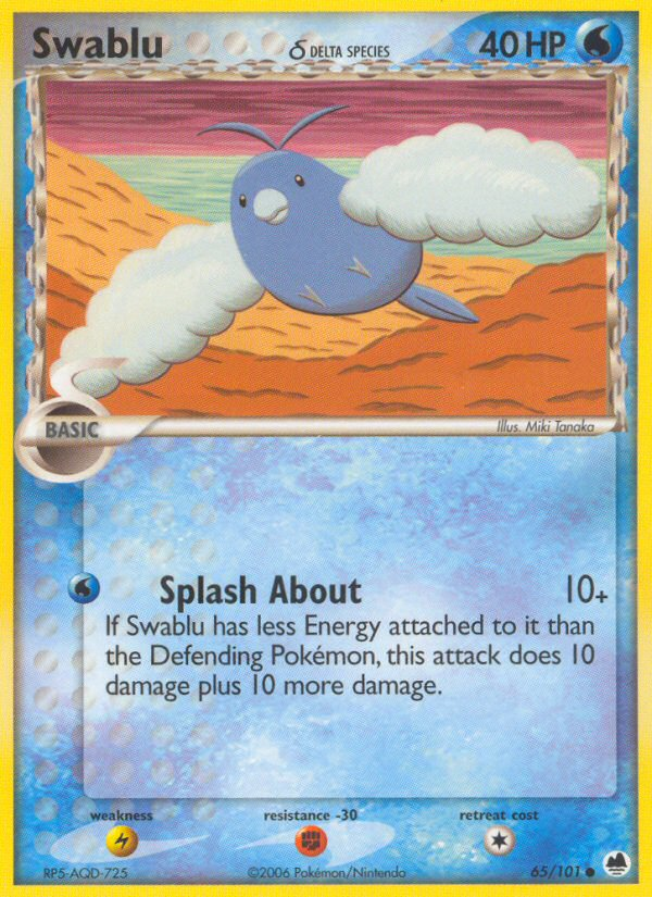 Swablu (65/101) (Delta Species) [EX: Dragon Frontiers] | Card Citadel