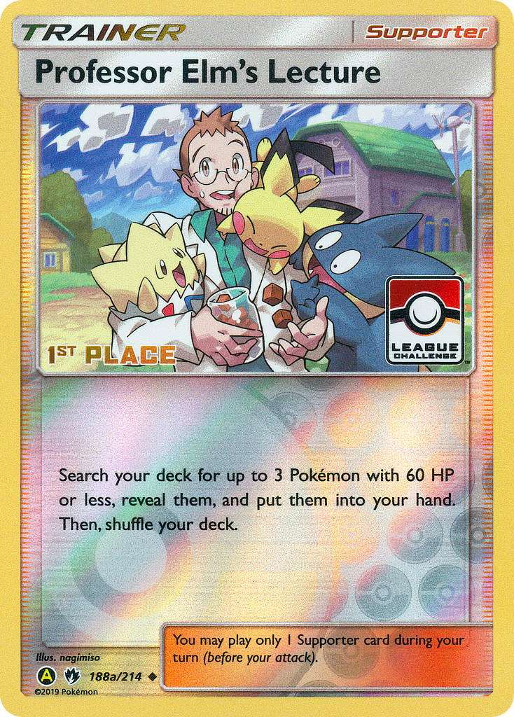 Professor Elm's Lecture (188a/214) (League Promo 1st Place) [Sun & Moon: Lost Thunder] | Card Citadel