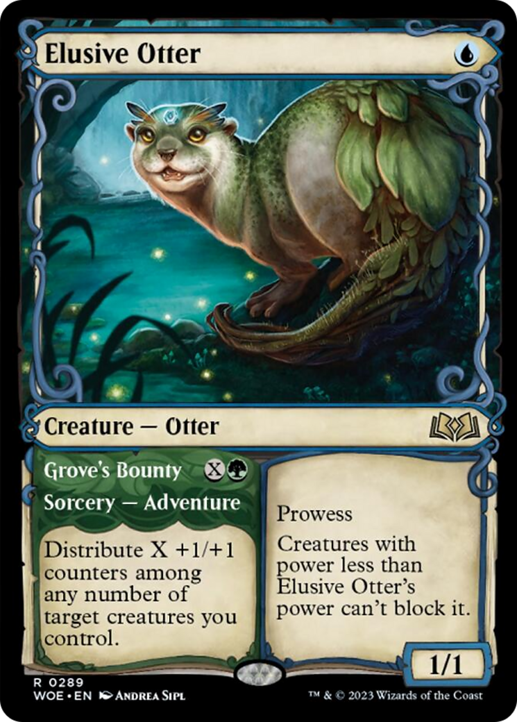 Elusive Otter // Grove's Bounty (Showcase) [Wilds of Eldraine] | Card Citadel