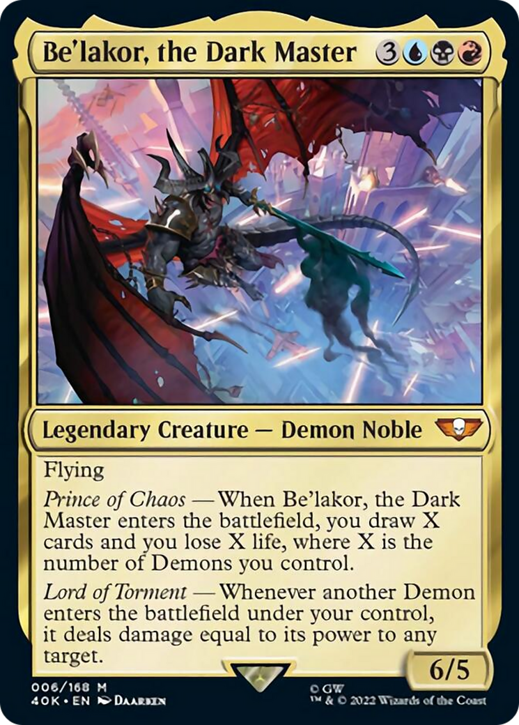 Be'lakor, the Dark Master (Surge Foil) [Universes Beyond: Warhammer 40,000] | Card Citadel