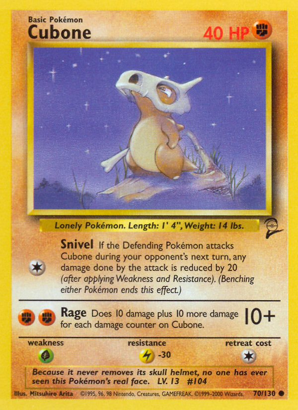 Cubone (70/130) [Base Set 2] | Card Citadel