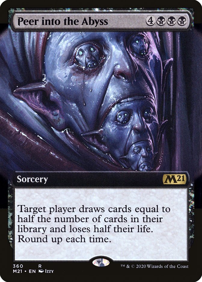 Peer Into the Abyss (Extended Art) [Core Set 2021] | Card Citadel