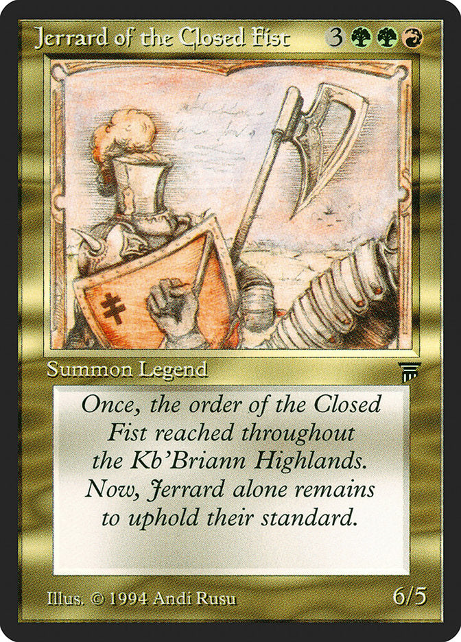 Jerrard of the Closed Fist [Legends] | Card Citadel