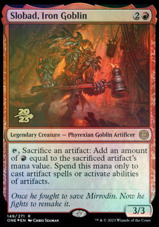 Slobad, Iron Goblin [Phyrexia: All Will Be One Prerelease Promos] | Card Citadel