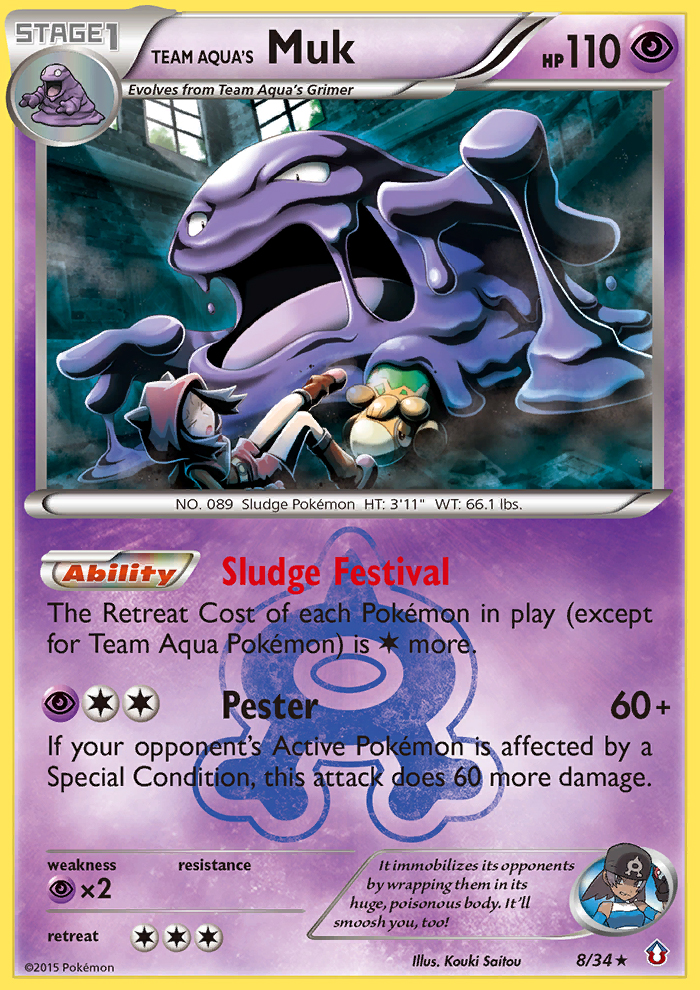 Team Aqua's Muk (8/34) [XY: Double Crisis] | Card Citadel