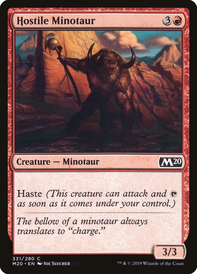Hostile Minotaur [Core Set 2020] | Card Citadel