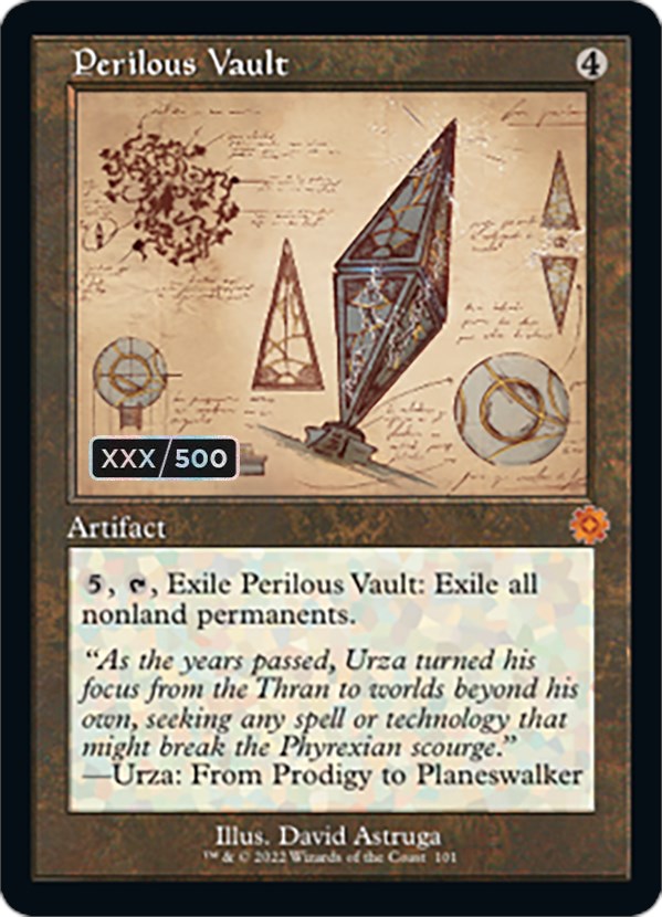 Perilous Vault (Retro Schematic) (Serial Numbered) [The Brothers' War Retro Artifacts] | Card Citadel