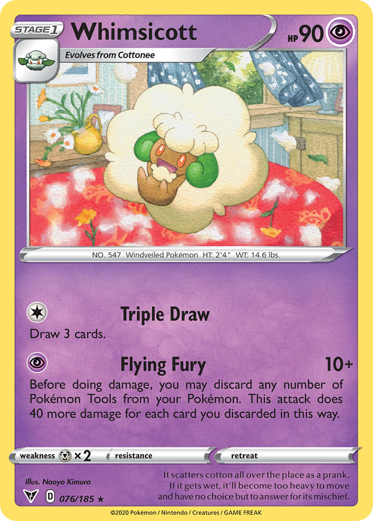 Whimsicott (076/185) [Sword & Shield: Vivid Voltage] | Card Citadel