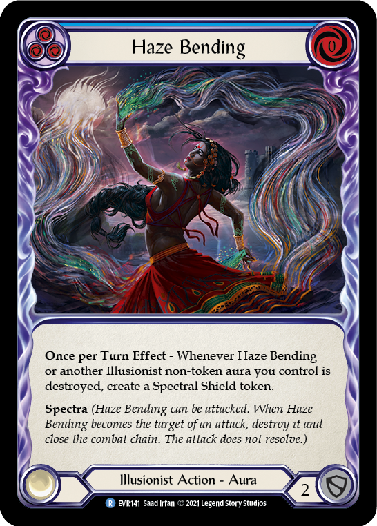 Haze Bending (Blue) [EVR141] (Everfest)  1st Edition Rainbow Foil | Card Citadel