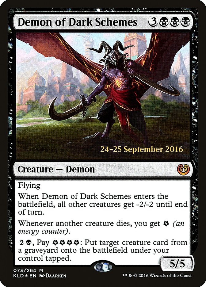 Demon of Dark Schemes [Kaladesh Promos] | Card Citadel
