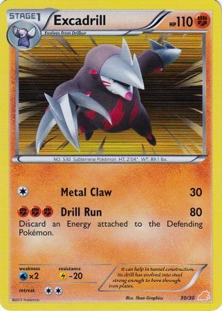 Excadrill (30/30) [Black & White: Trainer Kit - Excadrill] | Card Citadel