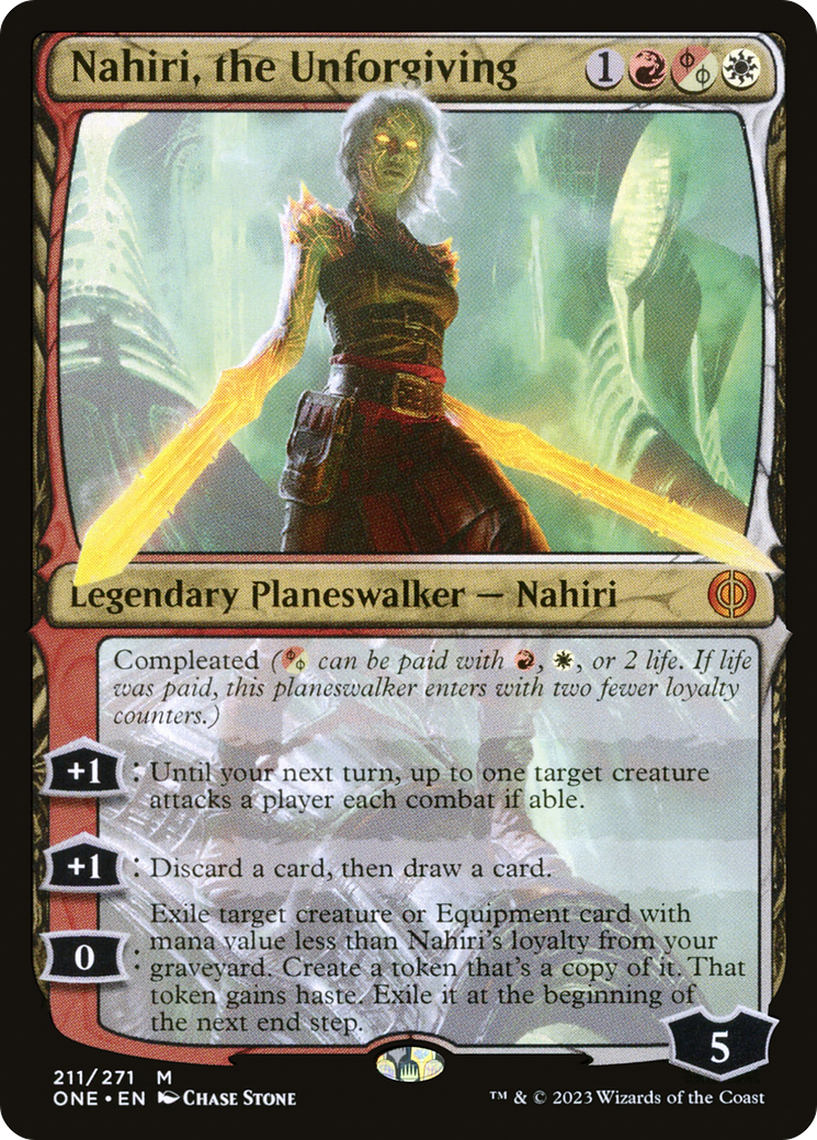 Nahiri, the Unforgiving [Phyrexia: All Will Be One] | Card Citadel