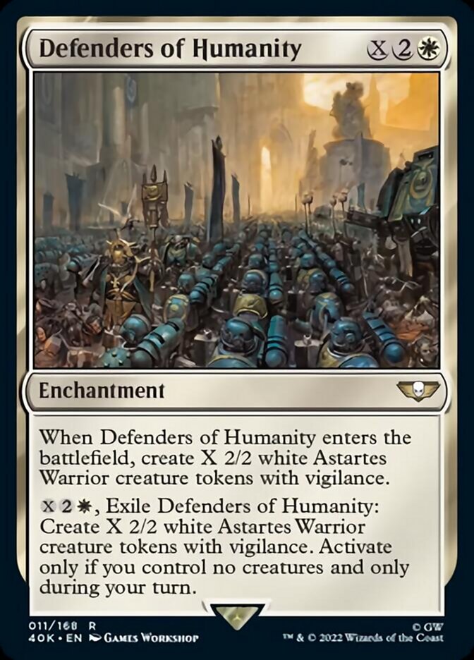 Defenders of Humanity (Surge Foil) [Universes Beyond: Warhammer 40,000] | Card Citadel
