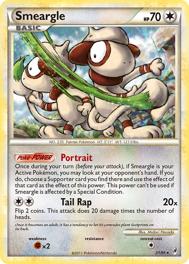 Smeargle (21/95) [HeartGold & SoulSilver: Call of Legends] | Card Citadel