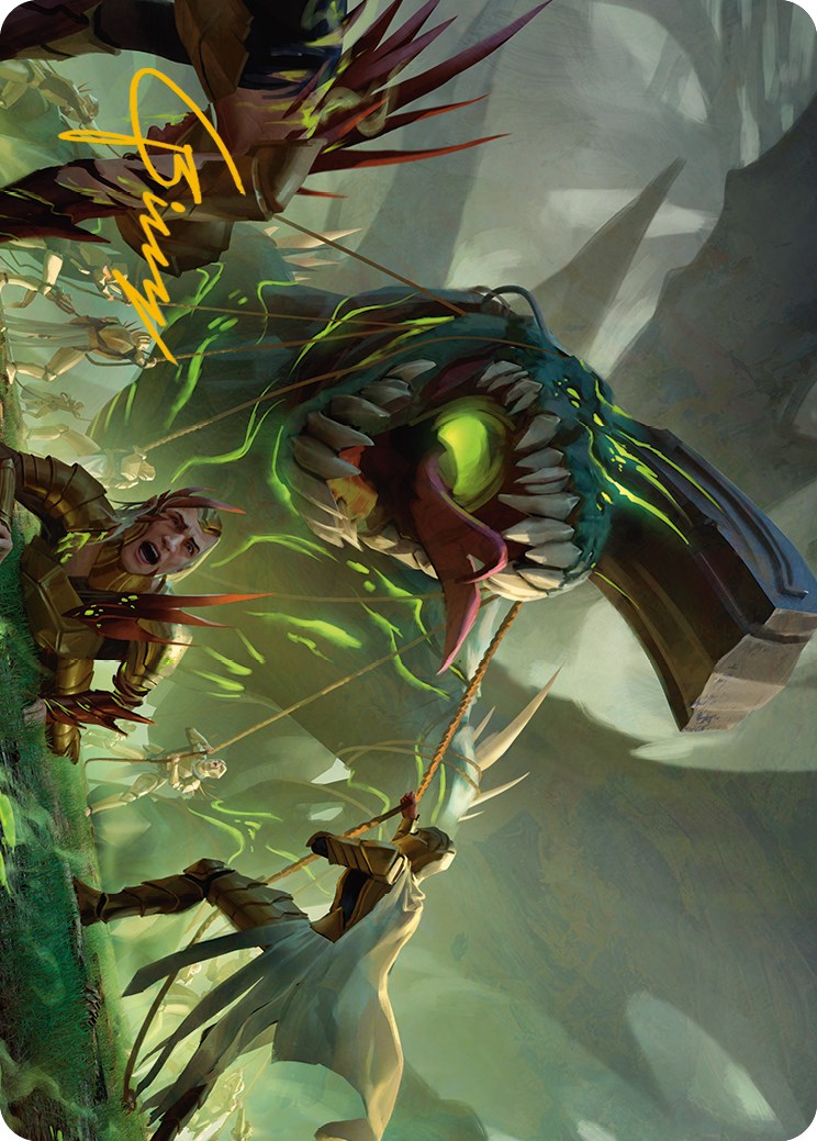 Noxious Assault Art Card (Gold-Stamped Signature) [Phyrexia: All Will Be One Art Series] | Card Citadel