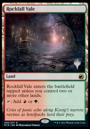 Rockfall Vale (Promo Pack) [Innistrad: Midnight Hunt Promos] | Card Citadel