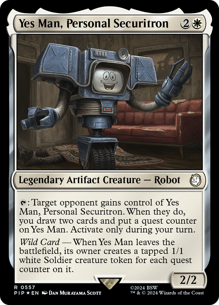 Yes Man, Personal Securitron (Surge Foil) [Fallout] | Card Citadel
