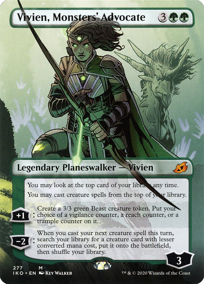 Vivien, Monsters' Advocate (Borderless) [Ikoria: Lair of Behemoths] | Card Citadel