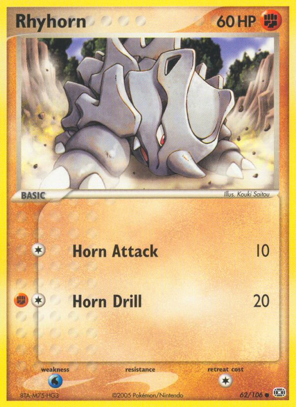 Rhyhorn (62/106) [EX: Emerald] | Card Citadel