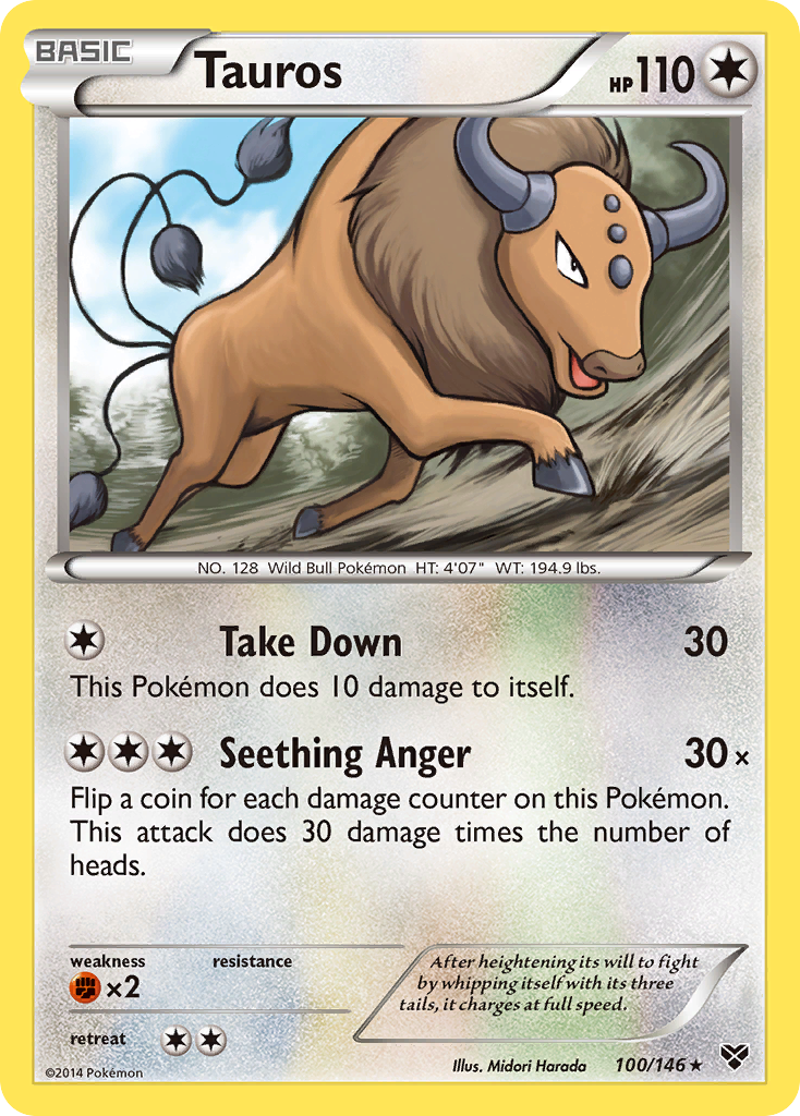 Tauros (100/146) [XY: Base Set] | Card Citadel