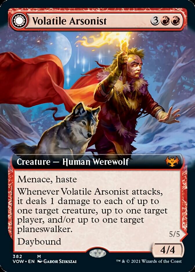 Volatile Arsonist // Dire-Strain Anarchist (Extended) [Innistrad: Crimson Vow] | Card Citadel