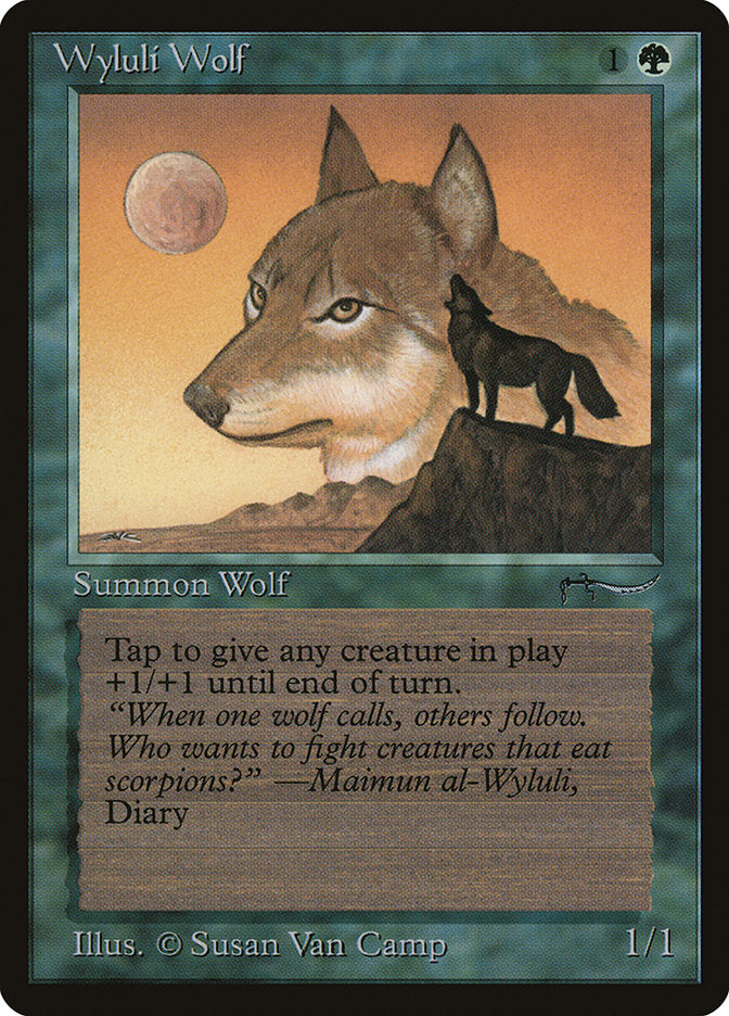 Wyluli Wolf (Dark Mana Cost) [Arabian Nights] | Card Citadel