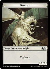 Knight // Food (0013) Double-Sided Token [Wilds of Eldraine Tokens] | Card Citadel