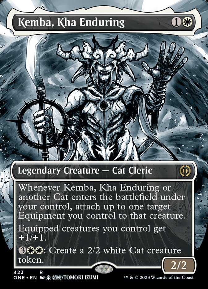 Kemba, Kha Enduring (Borderless Manga Step-and-Compleat Foil) [Phyrexia: All Will Be One] | Card Citadel