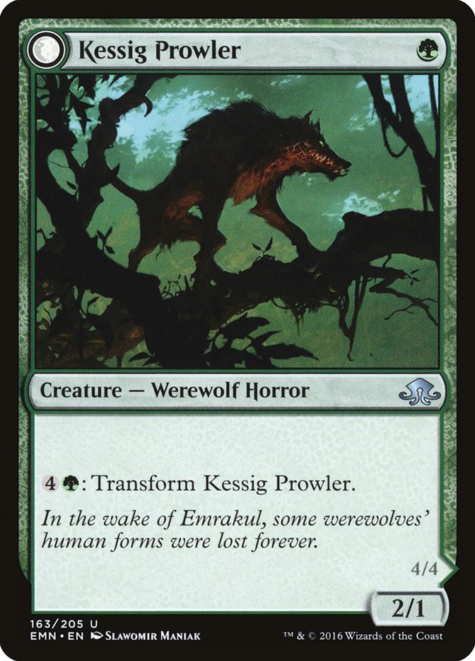 Kessig Prowler // Sinuous Predator [Eldritch Moon] | Card Citadel
