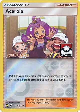 Acerola (112a/147) (League Promo 4th Place) [Sun & Moon: Burning Shadows] | Card Citadel