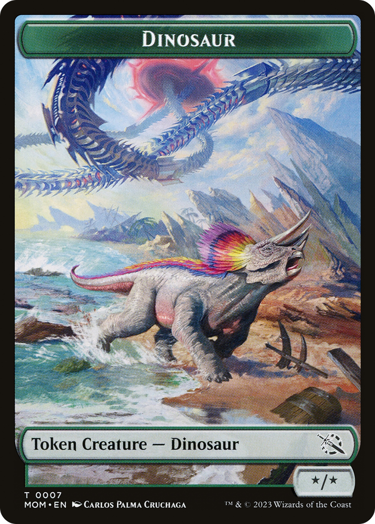 Phyrexian Myr // Dinosaur Double-Sided Token [March of the Machine Tokens] | Card Citadel