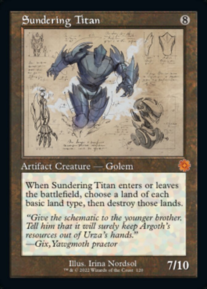 Sundering Titan (Retro Schematic) [The Brothers' War Retro Artifacts] | Card Citadel