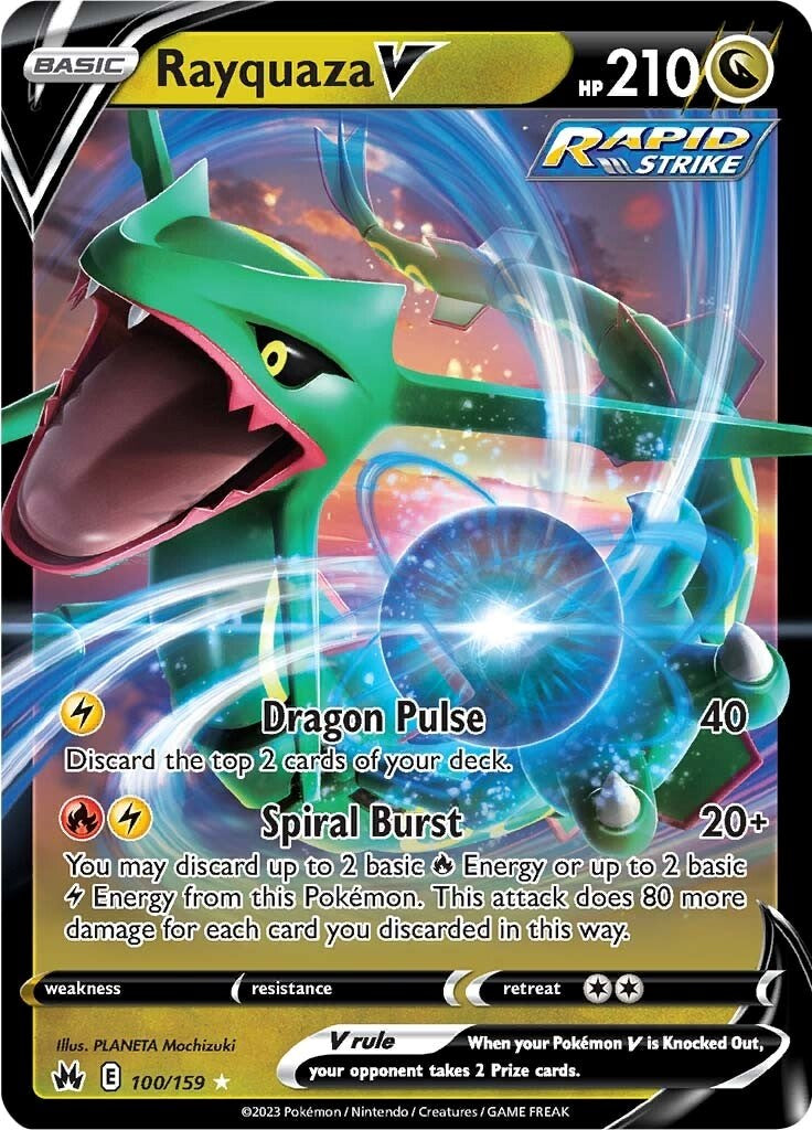 Rayquaza V (100/159) [Sword & Shield: Crown Zenith] | Card Citadel