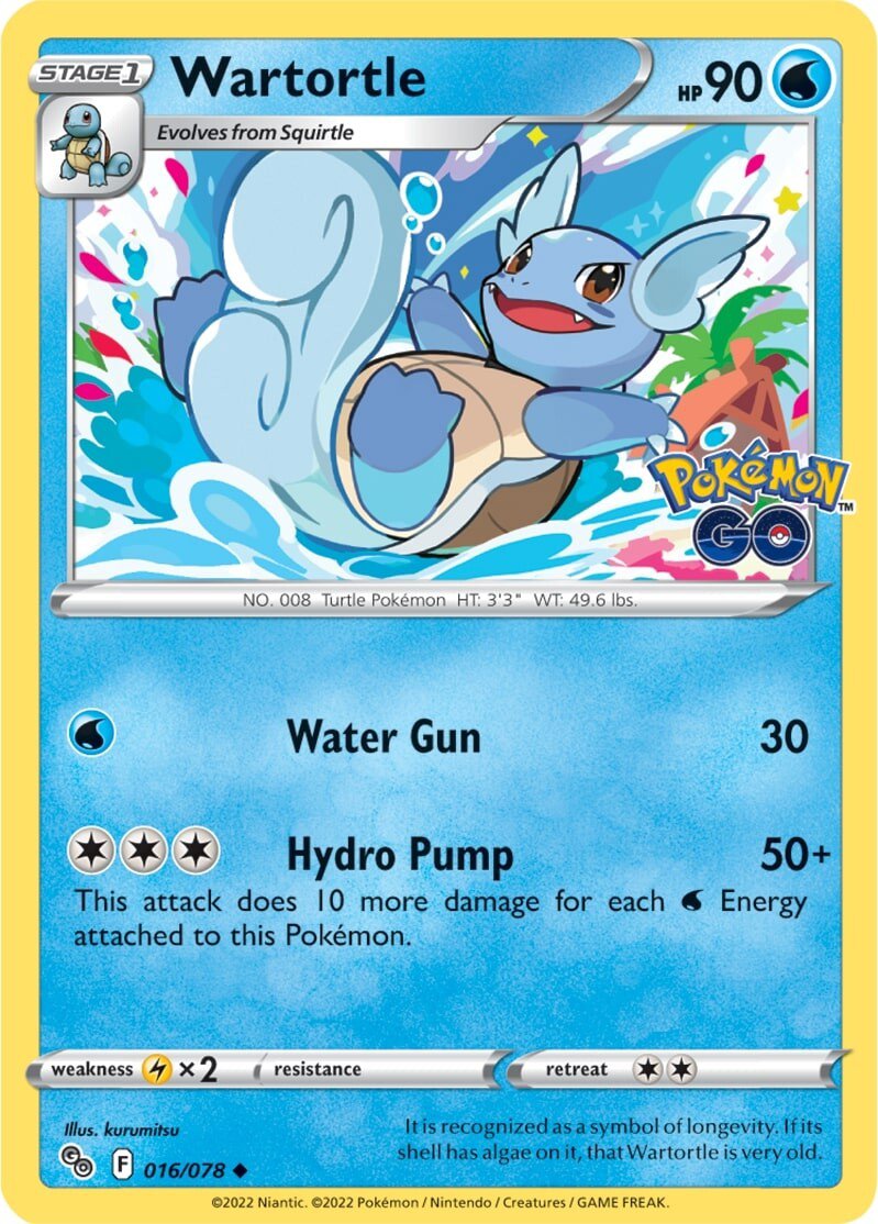 Wartortle (016/078) [Pokémon GO] | Card Citadel