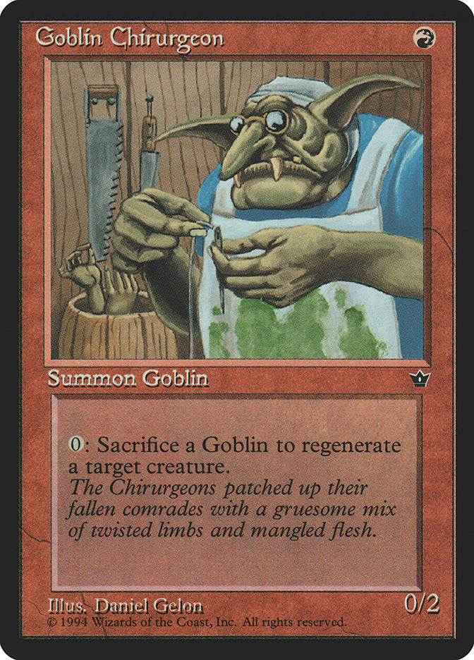 Goblin Chirurgeon (Daniel Gelon) [Fallen Empires] | Card Citadel