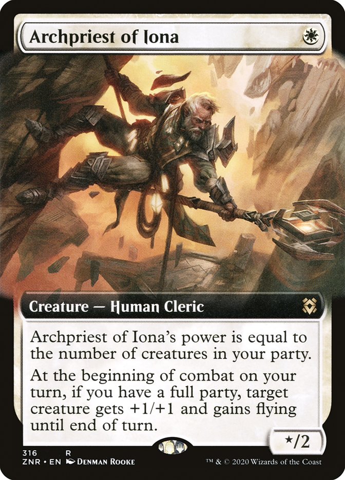 Archpriest of Iona (Extended Art) [Zendikar Rising] | Card Citadel