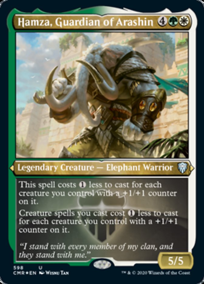 Hamza, Guardian of Arashin (Foil Etched) [Commander Legends] | Card Citadel