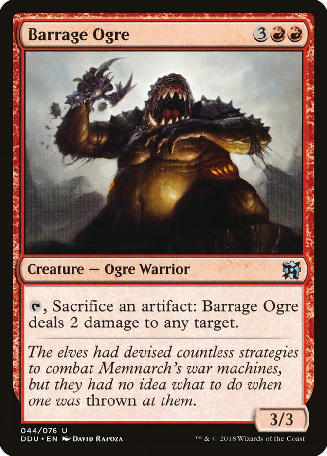 Barrage Ogre [Duel Decks: Elves vs. Inventors] | Card Citadel