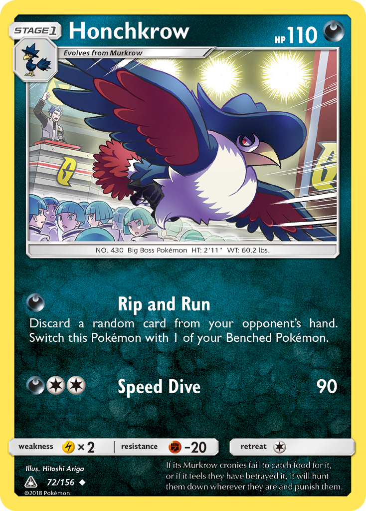 Honchkrow (72/156) [Sun & Moon: Ultra Prism] | Card Citadel